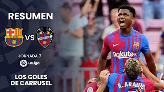 ¡Ansu Fati BRILLA 323 días después  Resumen del FC Barcelona 3  0 Levante UD [upl. by Refannej705]