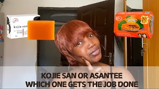 Kojie San soap or Asantee papaya and honey which one gets the job done [upl. by Kiryt]