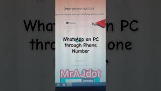 WhatsApp on PC through Phone Number mrajdot mrajdot whatsapp whatsappweb qrcode phonenumber [upl. by Ennaitsirhc]