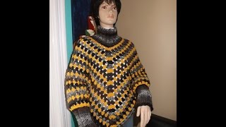 Crochet Poncho With Sleeves [upl. by Nnyroc]