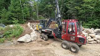 73Une benne versante sur un transporteur forestier Alstor Mini Dump truck [upl. by Aisiram]