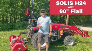 Solis H24 Tractor Performance  SOLIS 60 Inch Flail Demonstrated  Solis Tractor USA 2023 [upl. by Michaud]