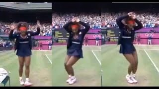 Serena Williams wins her 6th Wimbledon title The Crip Walk AT Wimbledon [upl. by Willing146]