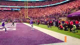 Stefon Diggs 61 yard touchdown catch  Minneapolis Miracle Sideline Cam Angle  1142018 [upl. by Uhthna550]