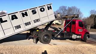 Freightliner M2 106 with Palfinger hook lift 20 yard dumpster [upl. by Chema926]