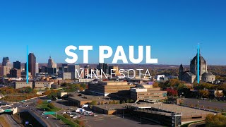 St Paul Minnesota  4K drone footage [upl. by Halihs373]