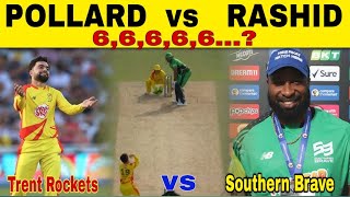 Southern Brave vs Trent Rockets l Pollard vs Rashid khanl [upl. by Lled]