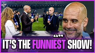 Pep Guardiola is a fan of Kate Abdos intros amp chats UCL win with Henry 🤩  CBS Sports Golazo [upl. by Fitzsimmons]