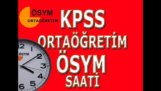 REKLAMSIZ ORTAÖĞRETİM KPSS ÖSYM SAATİ 130 DAKİKA kpss yks tyt ales dgs ösym saati ösymsaati [upl. by Alekim884]