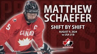 Matthew Schaefer vs USA U18  Aug 9 2024  Hlinka Gretzky Cup [upl. by Nnyleve]