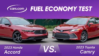 2023 Honda Accord Hybrid Vs 2023 Toyota Camry Hybrid MPG Challenge [upl. by Albert649]