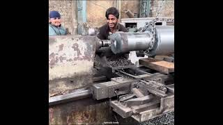 Machining 4Ton SHAFT with 100Yrs Old Technology machining [upl. by Ecneret]