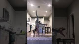 Straddle press to Lshape handstand 102924 [upl. by Rothwell]