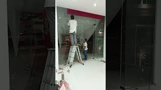 Patch fitting tempered glass door and fix installation at City Mall Bacalso patchfitting [upl. by Raynold942]