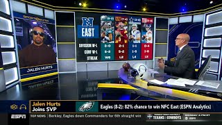 quotI Love DCquot  Jalen Hurts joins SVP to talk TNF Philadelphia Eagles def Washington Commanders 2618 [upl. by Wade]