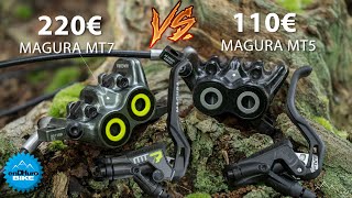 Magura MT5 vs MT7  2 x moins cher  2 x moins efficace  Test comparatif Freins VTT 4 pistons [upl. by Neidhardt]