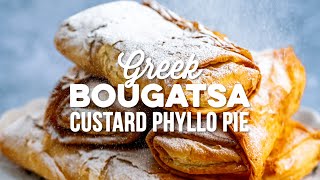 Bougatsa Μπουγάτσα – Greek Custard Phyllo Pie in your Air Fryer  Supergolden Bakes [upl. by Anibor]