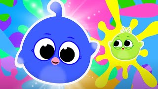 Éclate les Ballons 🎈 Chanson des couleurs 🟢🔵🟠⚫ Anglais facile  Dessin Animé Pour Bébé [upl. by Easton]