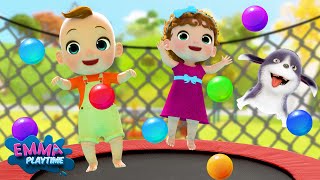 Trampoline Song  More Nursery Rhymes amp Kids Songs  Emmas Playtime [upl. by Close]