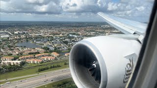 Emirates Boeing 777300ER Scenic 4K Landing in Miami  Emirates Aviation [upl. by Sacrod424]