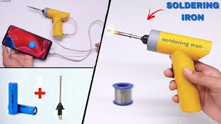 how to make rechargeable soldering iron  soldering iron kaise banaye [upl. by Rabjohn448]