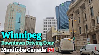 Winnipeg Downtown  Driving Downtown Winnipeg Manitoba Canada 2024 canada winnipeg Manitoba [upl. by Fougere990]