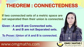 Theorem of connectedness  Connectedness  Real analysis  Metric space  topology  Compactness [upl. by Aisekal]