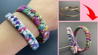 💖 Beautiful Statement Braided Fabric Bracelet  1 Strand Plait Fabric Rope Bracelet  Bangle  Cuff [upl. by Aikenat625]