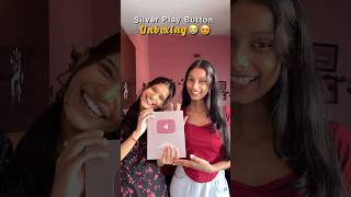 Silver Play Button Unboxing❤️😍 minivlog shortsviral shorts silverplaybutton [upl. by Sedicla213]