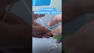 Stronger Beginning Chain for a More Aesthetic Look❤️creativecrochet ganchillo crochetting diy [upl. by Sirrah850]