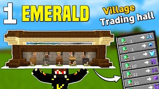 Easy VILLAGER Trading Hall in Minecraft 120😱  All Trade in One Emerald  pocketBedrockJava [upl. by Padraig]