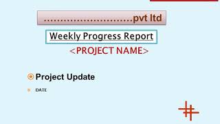 How to make Weekly Progress Report in Construction Site [upl. by Jule]