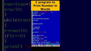 C program to convert digit into words using if else Part 66  C Programming cprogramming [upl. by Robins72]