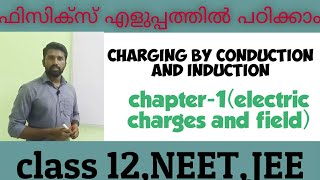 Charging by conduction and induction in Malayalam  class 12 physics in Malayalam [upl. by Offen]