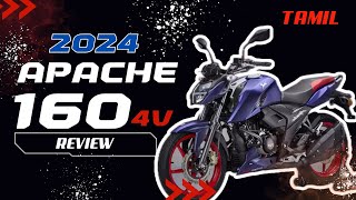 2024 TVS Apache 160 4v Review in TAMIL tvsapache1604v tvsapachertr1604vbs6 [upl. by Sergias517]