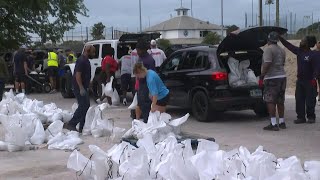 Florida residents pick up sandbags as they brace for Hurricane Milton  AFP [upl. by Bernhard485]