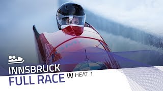 Innsbruck  BMW IBSF World Cup 20182019  Womens Bobsleigh Heat 1  IBSF Official [upl. by Ymaj]