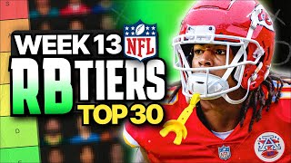 Week 13 Fantasy Football RB Rankings Top 30 [upl. by Eram]