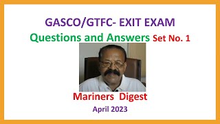 GASCOGTFC  EXIT EXAM  Questions and Answers Set No 1 [upl. by Efinnej]