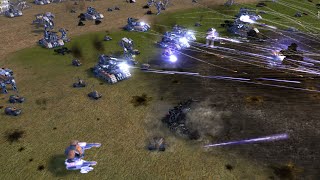 UEF vs Cybran vs Aeon vs Seraphim  RNG AI and Uveso AI  4K Quality  SC FA [upl. by Annwahsal]