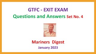 GTFC  EXIT EXAM  Questions and Answers Set No 4 [upl. by Eloci]