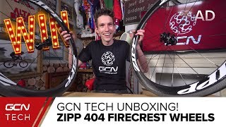 Unboxing The Zipp 404 Firecrest Carbon Clincher Wheels [upl. by Odnalra574]