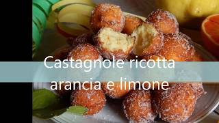 castagnole alla ricotta con arancia e limone videoricetta [upl. by Nemzaj]