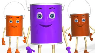 Learn Colors for Children  Learning Videos  Learn Colors for Kids Toddlers with Colours Cans [upl. by Meldon]