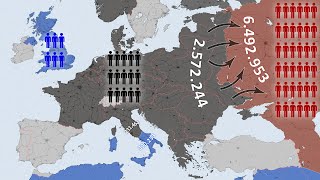 World War II Every Day with Army Sizes [upl. by Eenahpets]