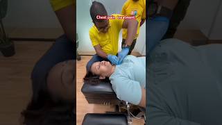 😲Chest pain treatment ।How do you drrajneeshkant worldfamouschiropractor cutthisvideo treatment [upl. by Airdnal117]