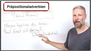 Deutsch lernen  Präpositionaladverbien  Pronominaladverbien [upl. by Victorie]