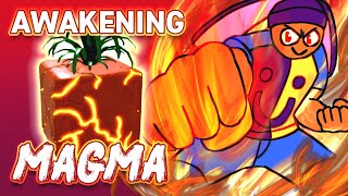 AWAKENING MAGMA FRUIT TUTORIAL  REVIEW BLOX FRUITS [upl. by Sorcha]