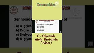 RRB PHARMACIST eXAM preparation 2024 DRUG INSPECTOR EXAM PHARMACOGNOSY GLYCOSIDES SENNOSIDES SENNA [upl. by Aroel]