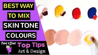 Colour mixing  How to mix skin tones in acrylic paint [upl. by Rosella880]